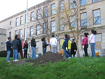 Planting at Faison School, 2010