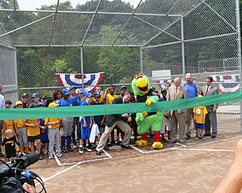 Sanguini Baseball Field in Brighton Heights, Ribbon Cutting Ceremony